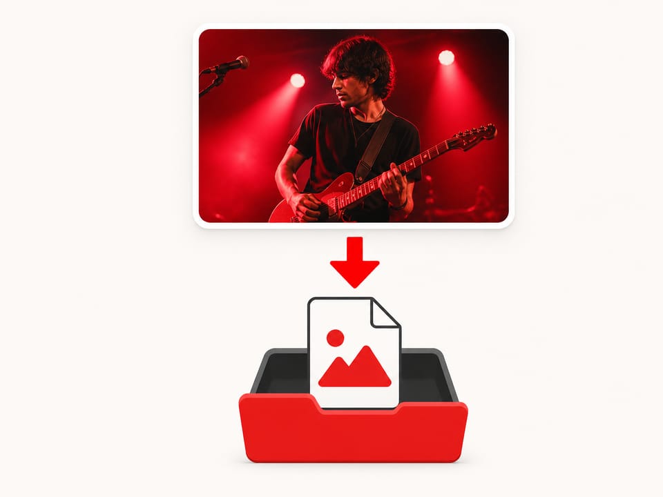 Downloading the chosen YouTube thumbnail as a JPG file